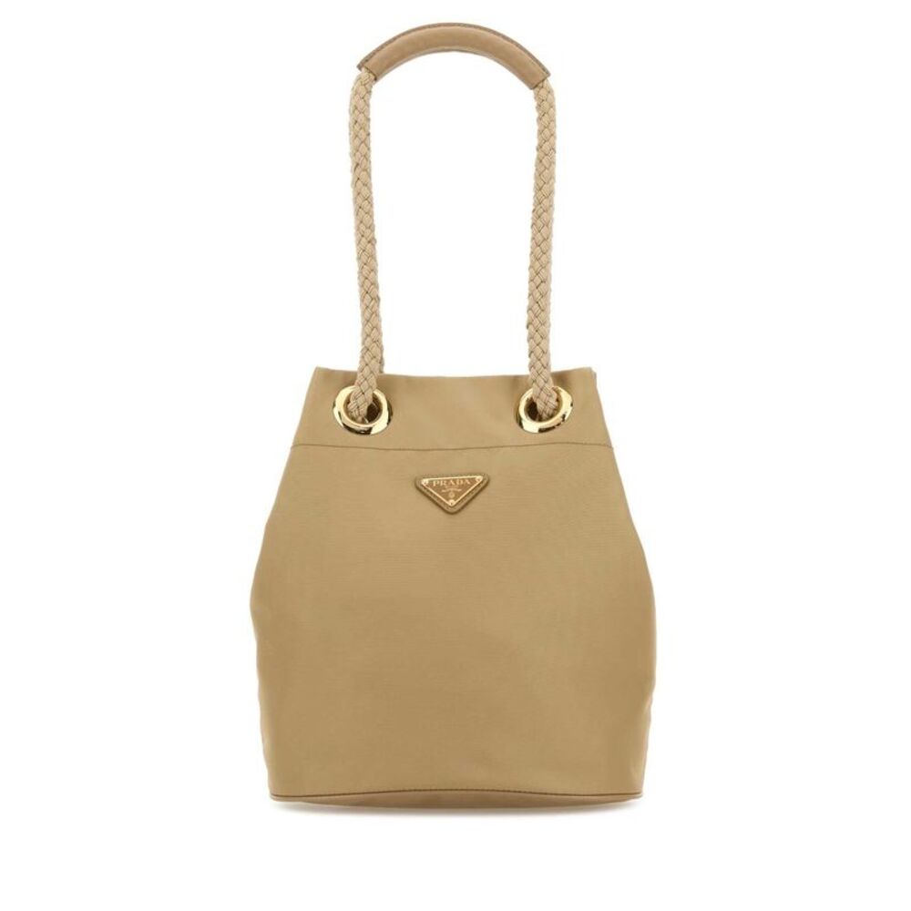 Prada Women Sand Re-Nylon Prada Mariner Bucket Bag